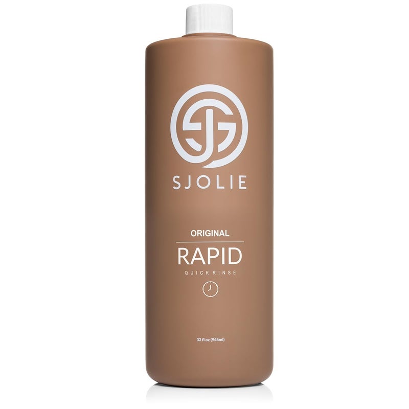 SJOLIE SUNLESS SJOLIE Rapid Spray Tan Solution - Ultra One Hour Express Tan - Olive Base | Sunless Tanner for a Fast Drying, Vegan-Friendly, Radiant Glow (32oz) - Image 1
